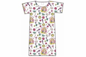 スモDS3735　【ディズニープリンセス】レディースロングTシャツ【アイコン】【パターン】【ラプンツェル】【姫】【ディズニー】【映画】