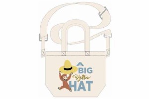 アイK-7561 A　【おさるのジョージ】中仕切りショルダーバッグ【帽子】【ジョージ】【ひとまねこざる】【Curious George】【絵本】【アニ