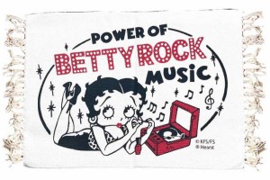 ショBT-MUSIC FLOOR MAT　【アメリカン雑貨】【BettyBoop】【ベティ・ブープ】コットンフロアマット【BT-MUSIC FLOOR MAT】【アメリカ】