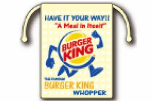 レオBurgerKing 【アメリカン雑貨】巾着【L】【BurgerKing】【バーガーキング】【アメリカ】【USA】【アメキャラ】【ポーチ】【ケース】
