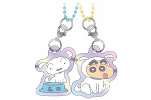 ティKS-5541723SS　【クレヨンしんちゃん】オーロラペアアクリルキーホルダー【シロしんちゃんとシロ】【しんのすけ】【アニメ】【漫画】