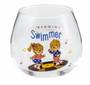 サンSAN3663-1　【SWIMMER】【スイマー】ゆらゆらグラス【ボーイアンドガール】【コップ】【カップ】【食器】【食事】【キッチン】【雑貨