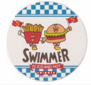 サンSAN3664-3　【SWIMMER】【スイマー】吸水コースター【FOOD】【コースター】【コップ置き】【キッチン】【食事】【雑貨】【グッズ】【