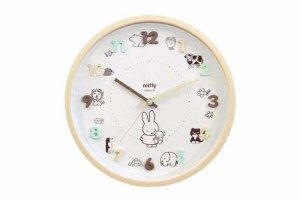 ツジ2926-233  【miffy】【ミッフィー】アイコンウォールクロック【モカ】【ミッフィーちゃん】【ディック・ブルーナ】【絵本】【アニメ