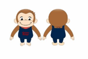 マル4765027700  【おさるのジョージ】ヘッドカバー【ジョージ】【ひとまねこざる】【Curious George】【絵本】【アニメ】【キャラクター