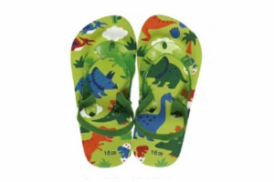 スケ584107  【オリジナル】キッズビーチサンダル【16cm】【DINOSAURS】【恐竜】【ダイナソー】【スリッパ】【海】【プール】【履物】【