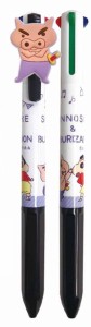アイK-1800B　【クレヨンしんちゃん】マスコット付き4色ボールペン【ぶりぶりざえもん】【ボールペン】【筆記用具】【文房具】【学校】【