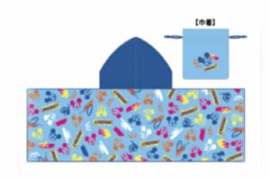 マル2125024600　【ディズニーキャラクター】冷感フード付きタオル【ペインティングロゴ】【ミッキーマウス】【映画】【アニメ】【タオ 