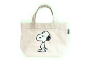 ナカ200686-24　【スヌーピー】【SNOOPY】ミニトート【立ち】【サガラキャンバス】【ピーナッツ】【ウッドストック】【すぬーぴー】【か