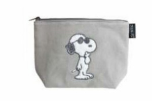 ナカ200709-24　【送料無料】【スヌーピー】【SNOOPY】化粧ポーチ【ジョー・クール】【サガラキャンバス】【ピーナッツ】【ウッドストッ