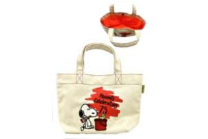 ナカ202789-24  【スヌーピー】【SNOOPY】サガラミニトート【レッド】【赤】【セレブレーション】【75th】【75周年】【ピーナッツ】【ウ