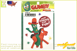 【送料無料】【アメリカン雑貨】【GUMBY】ステッカー【06】【ガンビー】【クレイアニメ】【アメキャラ】【小物】【雑貨】【アメリカ雑貨