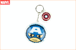 【マーベルキャラクター】ジェルビーズキーホルダー【キャプテンアメリカ】【MARVEL】【アメコミ】【ヒーローズ】【アニメ】【映画】【マ