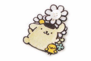 【日本製】【ポムポムプリン】デコレーション刺繍【デコポムポムプリン】【プリン】【サンリオ】【キャラクター】【グッズ】【ブローチ】