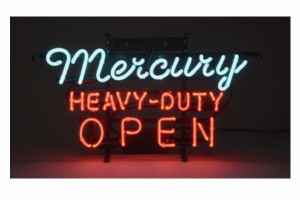 【アメリカン雑貨】【MERCURY】【マーキュリー】ネオンサイン【OPEN HEAVY DUTY】【ネオンチューブ】【ネオンライト】【電飾】【看板】【