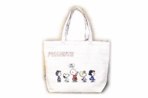 【送料無料】【スヌーピー】【SNOOPY】SNキャンバス刺繍ミドルトート【チケット】【ピーナッツ】【ウッドストック】【トート】【トートバ