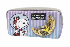 【スヌーピー】【SNOOPY】スクエアポーチ【月】【ピーナッツ】【すぬーぴー】【ウッドストック】【筆箱】【小物入れ】【ポーチ】【ペンポ