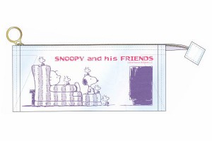 【スヌーピー】【SNOOPY】オーロラ三角ポーチ【パープル】【ピーナッツ】【すぬーぴー】【ウッドストック】【筆箱】【小物入れ】【ポーチ