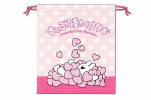 【送料無料】【すこぶる動くウサギ】巾着【ピンク】【すこぶる】【うさぎ】【ウサギ】【兎】【LINEスタンプ】【ライン】【LINE】【アプリ