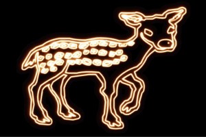 【ネオン】小鹿【鹿】【シカ】【しか】【アニマル】【動物】【ネオンライト】【電飾】【LED】【ライト】【サイン】【neon】【看板】【イ