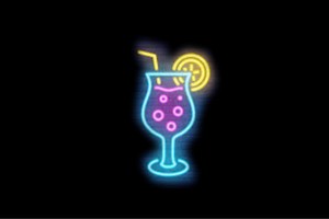 【ネオン】カクテル【お酒】【酒】【バー】【BAR】【カフェ】【イラスト】【ネオンライト】【電飾】【LED】【ライト】【サイン】【neon】