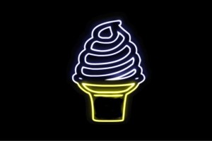 【ネオン】ソフトクリーム【7】【ICE CREAM】【アイスクリーム】【アイス】【イラスト】【ネオンライト】【電飾】【LED】【ライト】【サ