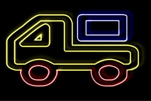 【ネオン】トラック【2】【TRACK】【車】【くるま】【クルマ】【カー】【乗り物】【イラスト】【ネオンライト】【電飾】【LED】【ライト