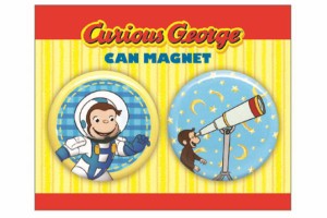 【日本製】【おさるのジョージ】缶マグネットセット【宇宙服】【ジョージ】【ひとまねこざる】【Curious George】【絵本】【アニメ】【ユ