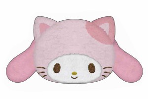 【サンリオキャラクター】【Happy Cat】フェイスクッション【マイメロディ】【マイメロちゃん】【マイメロ】【まいめろ】【サンリオ】【