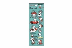 【スヌーピー】【SNOOPY】クリアシール【変身スヌーピー】【ピーナッツ】【ウッドストック】【すぬーぴー】【アニメ】【キャラクター】【