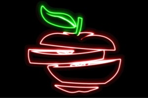 【ネオン】りんご【3】【リンゴ】【林檎】【果物】【フルーツ】【くだもの】【BAR】【バー】【ネオンライト】【電飾】【LED】【ライト】