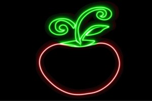 【ネオン】りんご【4】【リンゴ】【林檎】【果物】【フルーツ】【くだもの】【BAR】【バー】【ネオンライト】【電飾】【LED】【ライト】