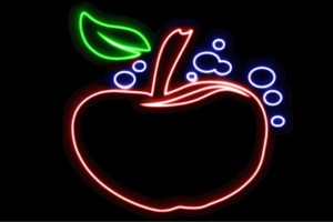 【ネオン】りんご【6】【リンゴ】【林檎】【アップル】【果物】【フルーツ】【くだもの】【BAR】【バー】【ネオンライト】【電飾】【LED