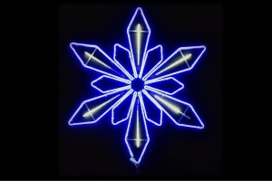 【ネオン】【イルミネーション】フロークリスタル【ブルー】【クリスタル】【雪】【結晶】【スノー】【LED】【ネオンライト】【ライト】