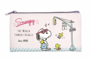 【送料無料】【スヌーピー】【SNOOPY】フラットポーチ【ショッピング】【ピーナッツ】【すぬーぴー】【ウッドストック】【筆箱】【小物入