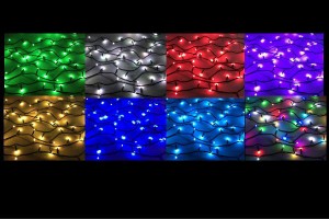 【イルミネーション】RGB100球ストレートライト【RGB】【レインボー】【7色】【虹色】【LED】【無限変色】【ライト】【ストレート】【ス