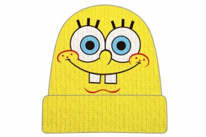 【スポンジ・ボブ】キッズニットキャップ【フェイス】【スポンジボブ】【ボブ】【スポンジ】【SpongeBob】【アニメ】【映画】【帽子】【