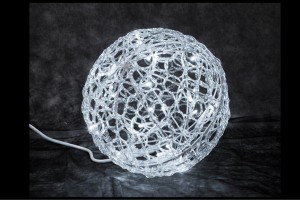 【イルミネーション】クリスタルグローボール【ホワイト】【30cm】【ボール】【ぼーる】【球】【ライト】【LED】【3D】【装飾】【飾り】