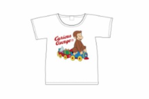 【おさるのジョージ】Tシャツ【キッズ120】【汽車】【ジョージ】【ひとまねこざる】【Curious George】【絵本】【アニメ】【キャラ】【シ