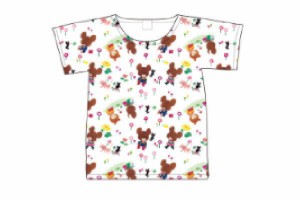 【くまのがっこう】Tシャツ【L】【総柄】【くま】【ジャッキー】【キャラ】【絵本】【シャツ】【ティーシャツ】【服】【衣服】【レディー