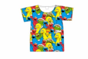 【セサミストリート】Tシャツ【キッズ100】【総柄】【クッキーモンスター】【エルモ】【セサミ】【sesame】【アニメ】【アメリカ】【シャ