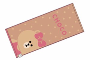 【LINE FRIENDS】【ラインフレンズ】フェイスタオル【ハローチョコ】【コニー】【ブラウン】【ライン】【携帯】【SNS】【スタンプ】【タ