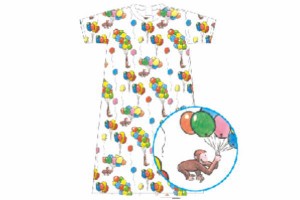 【おさるのジョージ】ロングTシャツ【L】【風船】【パターン】【ジョージ】【ひとまねこざる】【Curious George】【絵本】【アニメ】【キ