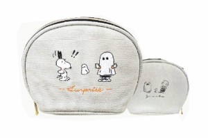 【スヌーピー】【SNOOPY】ラウンドポーチ【OBAKE】【ピーナッツ】【ウッドストック】【すぬーぴー】【アニメ】【キャラクター】【メイク