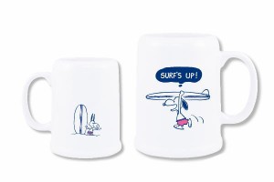 【スヌーピー】【SNOOPY】マグカップ【L】【ホワイト】【サーフズアップ】【ピーナッツ】【ウッドストック】【すぬーぴー】【アニメ】【