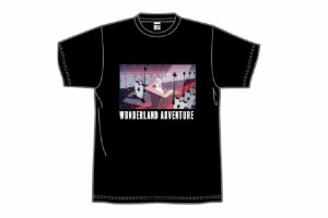 マリMDAF-106　【日本製】【ディズニープリンセス】Tシャツ【ブラック】【アリスとトランプ兵】【アリス】【ふしぎの国のアリス】【ディ