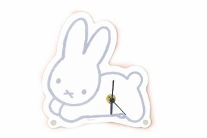 マリDBM-474  【miffy】【ミッフィー】アクリル置時計【ホワイト】【ウサギ】【ディックブルーナ】 【ミッフィーちゃん】【ナインチェ・