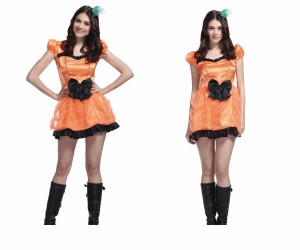 プリンセス パンプキンお姫様　ハロウィン　クイーン　かぼちゃ　仮装　コスプレ　ハロウィンは、やっぱりオレンジ色でしょ☆AOIコレクシ
