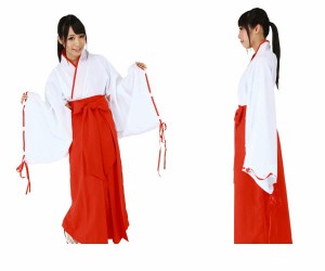 神社巫女　神主　お参り　仮装　コスプレ　上着をインしたらすぐに可憐な巫女さんの完成☆AOIコレクションのコスプレ♪コスチューム　　 