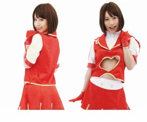 アイドル（AKIBAハニートラップ）ハニー　アイドル　ダンス　制服　衣装　仮装　コスプレ　真っ赤なボディ部分にハート♪☆AOIコレクショ